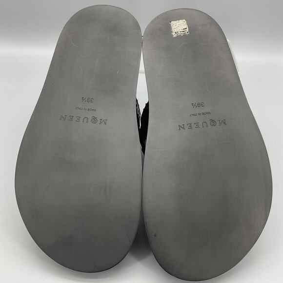 NEW Alexander McQueen Women’s Sunny Slide Sandals Black Size 9.5 - Picture 9 of 11